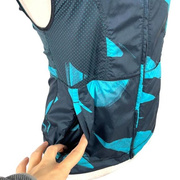 Lululemon Pack-It Sleeveless Hooded Vest Back Spin Stroke Peacock Lightweight 2 - Picture 5 of 16